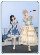 Twin Bears Antique Navy Bear Top Skirt Paneled OP and Sets(2nd Pre-Order/2 Colours/Full Payment Without Shipping)